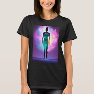 Camiseta Yoga Girl Female Sun Salutation Meditation Chakra 