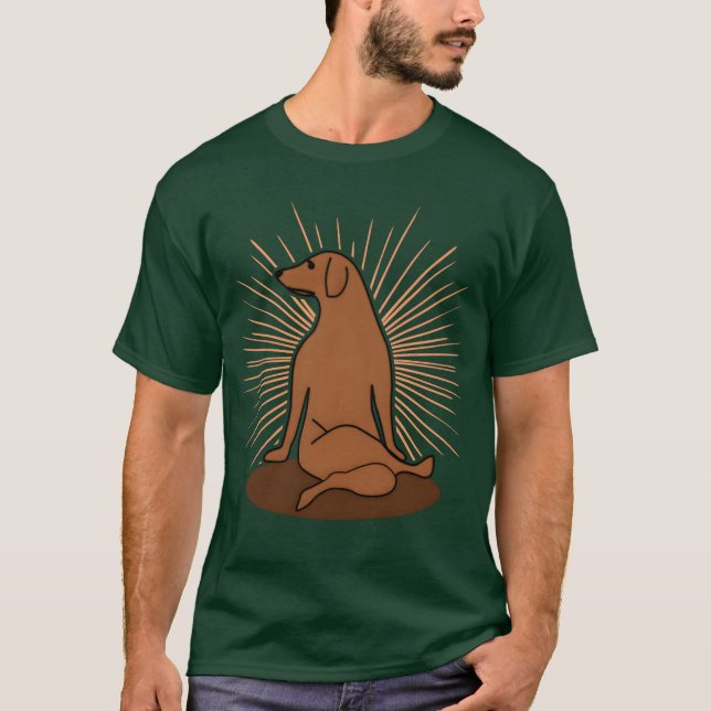 Camiseta Yoga Gracioso Perro Perro Meditación regalo retro (Anverso)