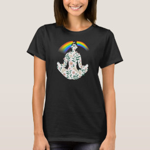 Camiseta Yoga gris arcoiris 8 mujeres