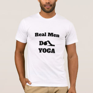 Camiseta *~* Yoga - Hombres de verdad hacen el YOGA blanco