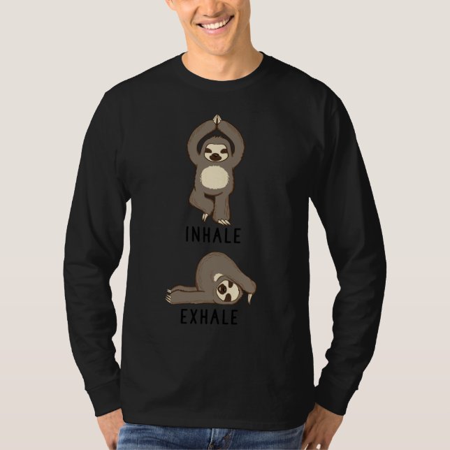 Camiseta Yoga Inhale Exhale Sloth (Anverso)