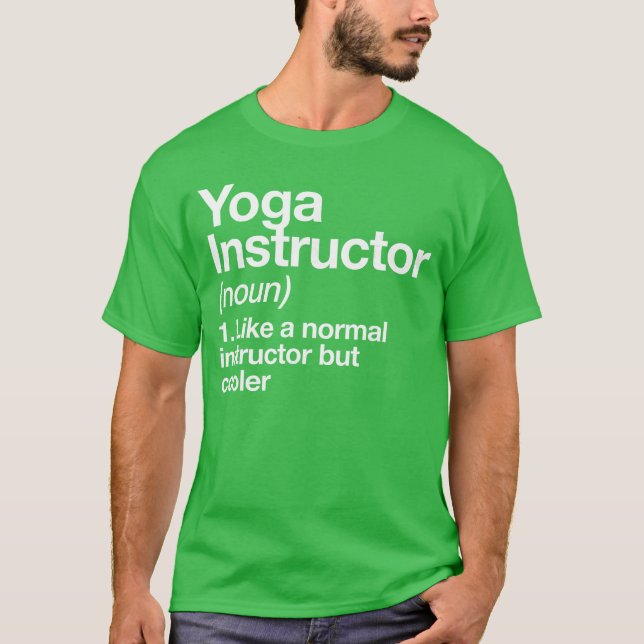 Camiseta Yoga Instructor Funny Definition Gymrainer Coach S (Anverso)