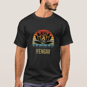 Camiseta Yoga Iyengar Yoga Vintage Sunset Lotus profesora d