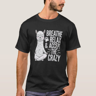 Camiseta Yoga Llama Namaste Meditación Zen Animal Yoga Inst