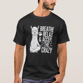 Camiseta Yoga Llama Namaste Meditación Zen Animal Yoga Inst