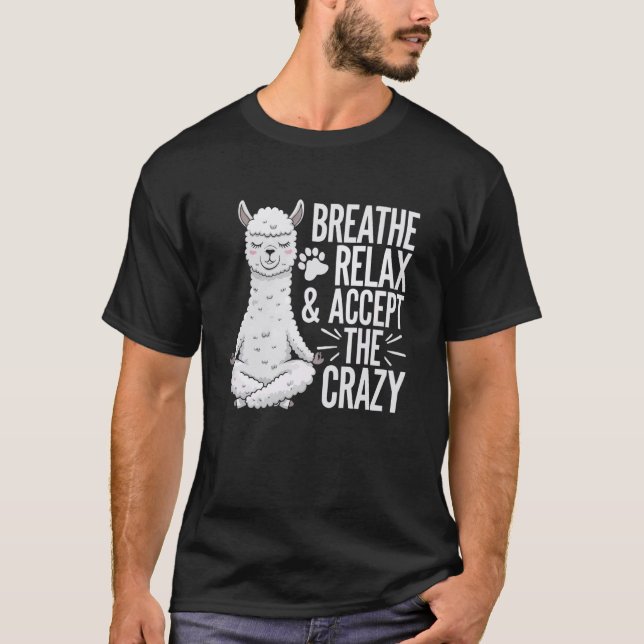 Camiseta Yoga Llama Namaste Meditation Zen Animal Yoga Inst (Anverso)