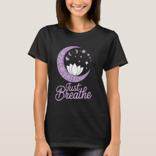 Camiseta Yoga Lotus Moon Phase Meditate Crescent Luna Gift