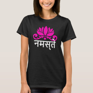 Camiseta Yoga Lotus Namaste Sanskrit Namaste Meditación 1