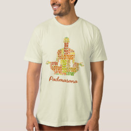 Camiseta Yoga Lotus Pose en tonos Naranja y verde