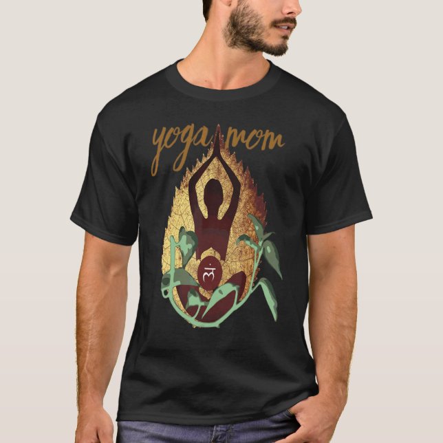 Camiseta Yoga Mamá Yoga Meditación Fitness Zen Poses Yoga L (Anverso)