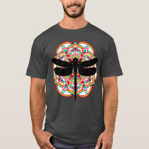 Camiseta Yoga Mandala Vintage Dragonfly