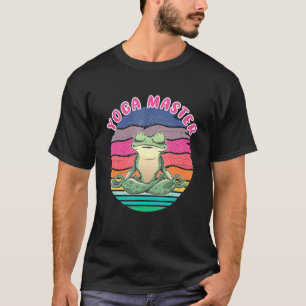 Camiseta Yoga Master Frog Animal Vintage Meditation Relaxin