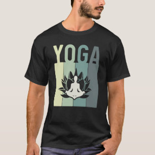Camiseta Yoga mediador de flores de Lotus minimalista