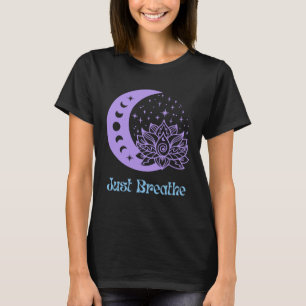 Camiseta Yoga Meditación de la Moción Lotus Flower Fase Pur