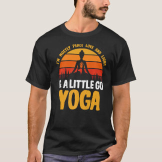Camiseta Yoga Meditación Retro Soy Mayormente Paz Amor Y Li