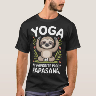 Camiseta Yoga Mi Pose Favorito Napasana Perezoso _1