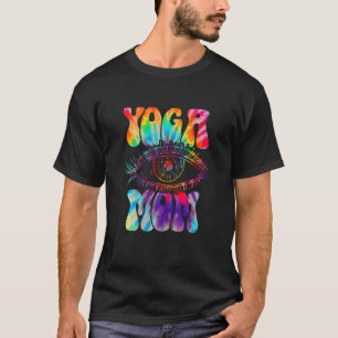 Camiseta Yoga Mom Vintage Tie Dye Hippie Yogi Espiritual