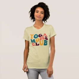 Camiseta Yoga Moms Club Groovy Retro Vibes de verano Triste