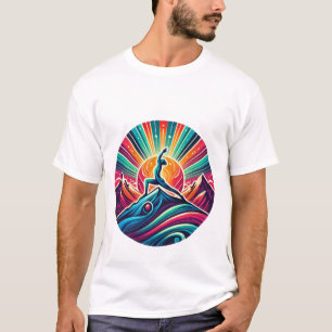 Camiseta Yoga Mountain Peak: Adoptando el equilibrio y la f