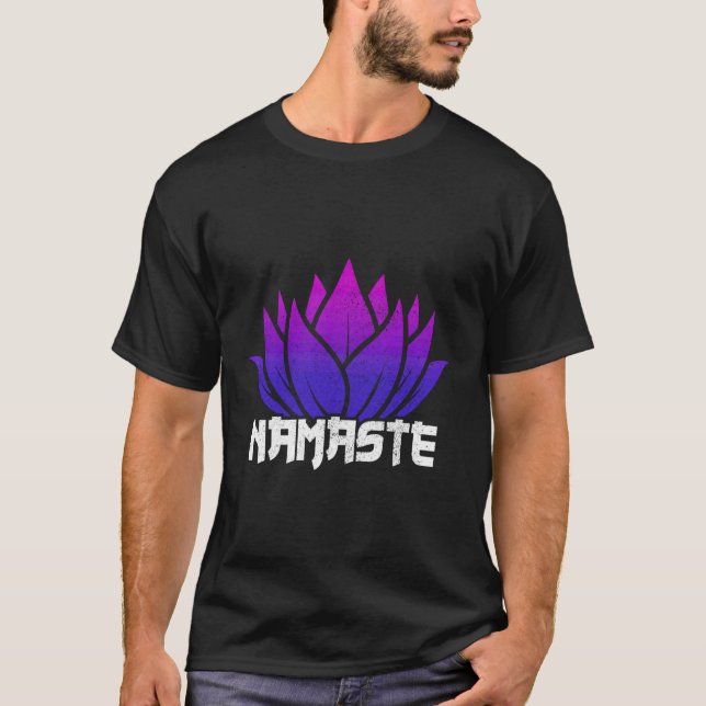 Camiseta Yoga Namaste Buddha Lotus Flower Buddhism Yogi Bud (Anverso)