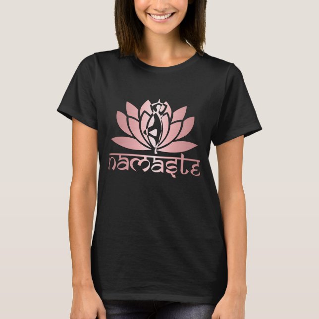 Camiseta Yoga - Namaste Lotus Symbol (Anverso)