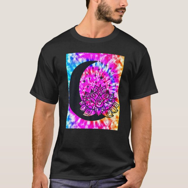 Camiseta Yoga Namaste Moon Tie Die Buddha 2 (Anverso)