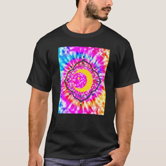 Camiseta Yoga Namaste Moon Tie Die Buddha 3 (Anverso)
