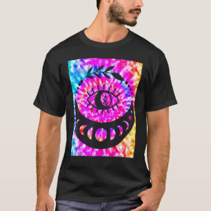 Camiseta Yoga Namaste Moon Tie Die Buddha Eye