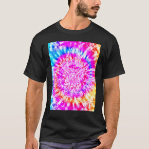 Camiseta Yoga Namaste Moon Tie Die Buddha Pose 1