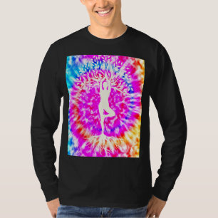 Camiseta Yoga Namaste Moon Tie Die Buddha Tree