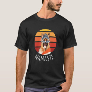 Camiseta Yoga Namaste Pastor Alemán Para La Meditación