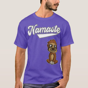 Camiseta Yoga Namaste Sloth Meditate Healthy Life