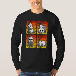 Camiseta Yoga Panda Bambú chino Comer animales Gimnasio 4