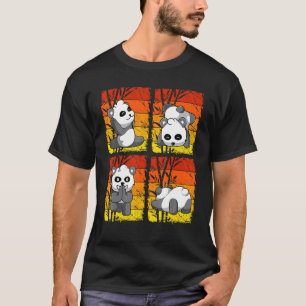 Camiseta Yoga Panda Bambú chino Comer animales Gimnasio 5