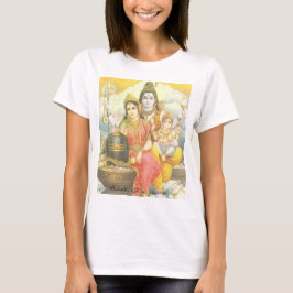 Camiseta Yoga Parvati, Shiva, Ganesh