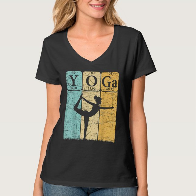 Camiseta Yoga Periodic Table Elements Zen Meditation Nerd Y (Anverso)