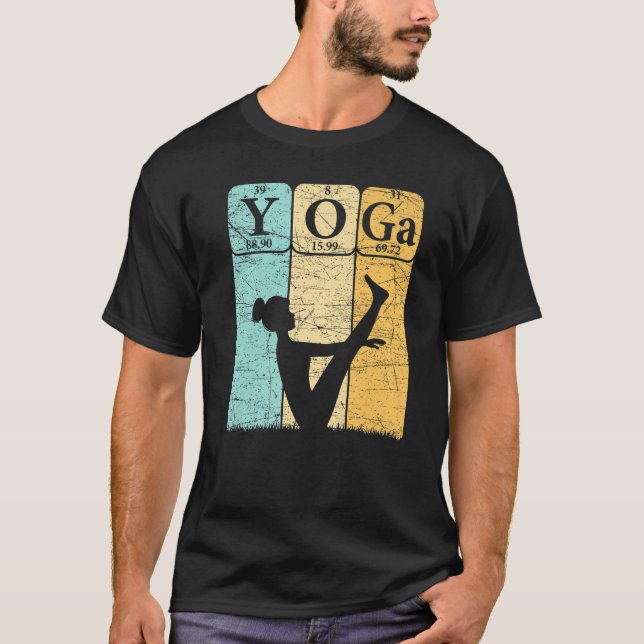 Camiseta Yoga Periodic Table Elements Zen Meditation Nerd Y (Anverso)