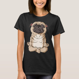 Camiseta Yoga Pug Hombres Mujeres Namma Meditación Espiritu