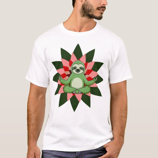 Camiseta Yoga Relaxation with Elegant Floral Art (Anverso)