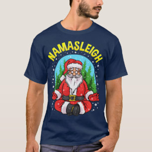 Camiseta Yoga Santa Claus Namasleigh Meditate Meditation Bu
