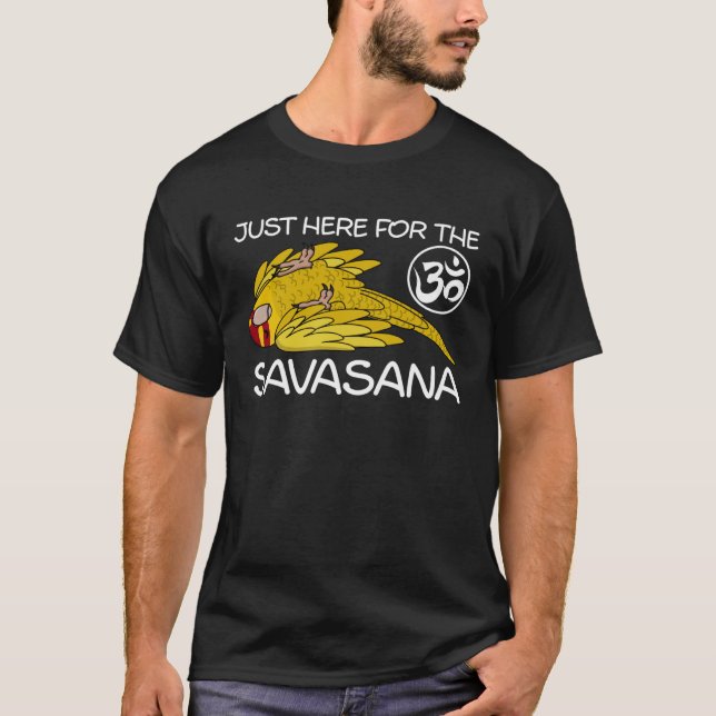 Camiseta Yoga Savasana Parrot amarillo Lutino Kakariki (Anverso)