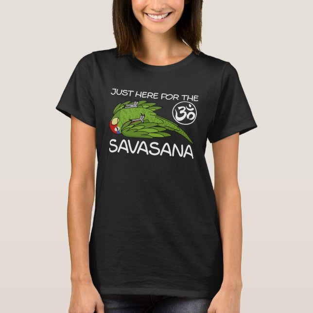 Camiseta Yoga Savasana Parrot Amazonía mexicana cabeza roja (Anverso)