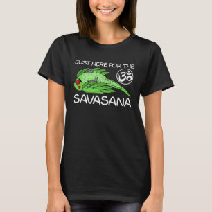 Camiseta Yoga Savasana Parrot Green Indian Ringneck