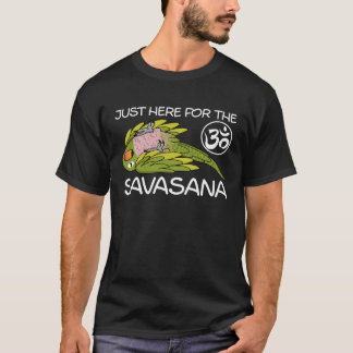 Camiseta Yoga Savasana Parrot Mustache Parakeet