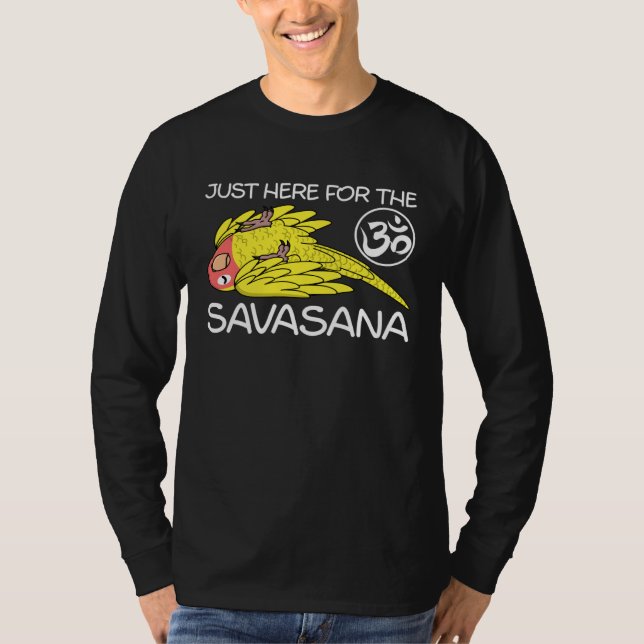 Camiseta Yoga Savasana Parrot Peach faced Yellow Lutino Lov (Anverso)