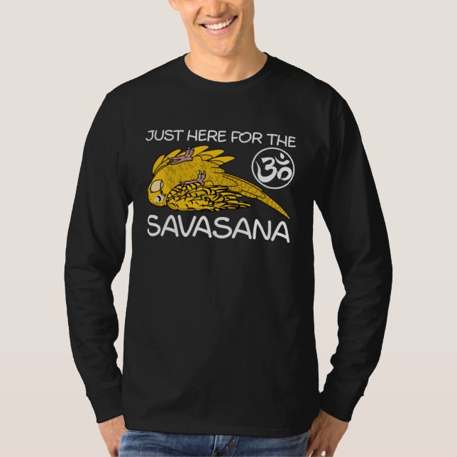 Camiseta Yoga Savasana Parrot Yellow Lutino Budgie Budgerig (Anverso)