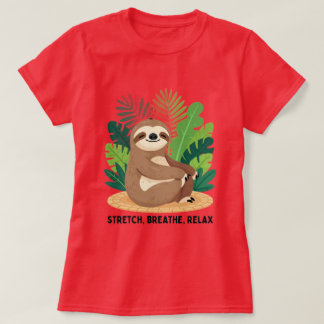 Camiseta Yoga Sloth – Animal Divertido de Meditaci