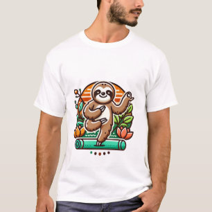 Camiseta Yoga Sloth Mug - Gracioso Ilustracion Sloth