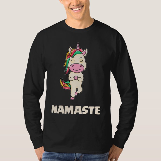 Camiseta Yoga Unicorn Gymnasitics Namaste   Meditation (Anverso)