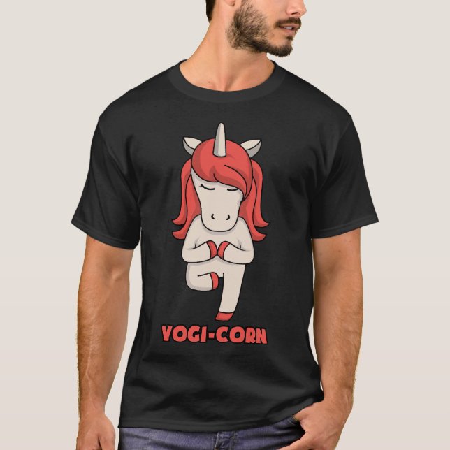 Camiseta Yoga Unicornio Yogi Corn Fitness Yoga Teacher (Anverso)